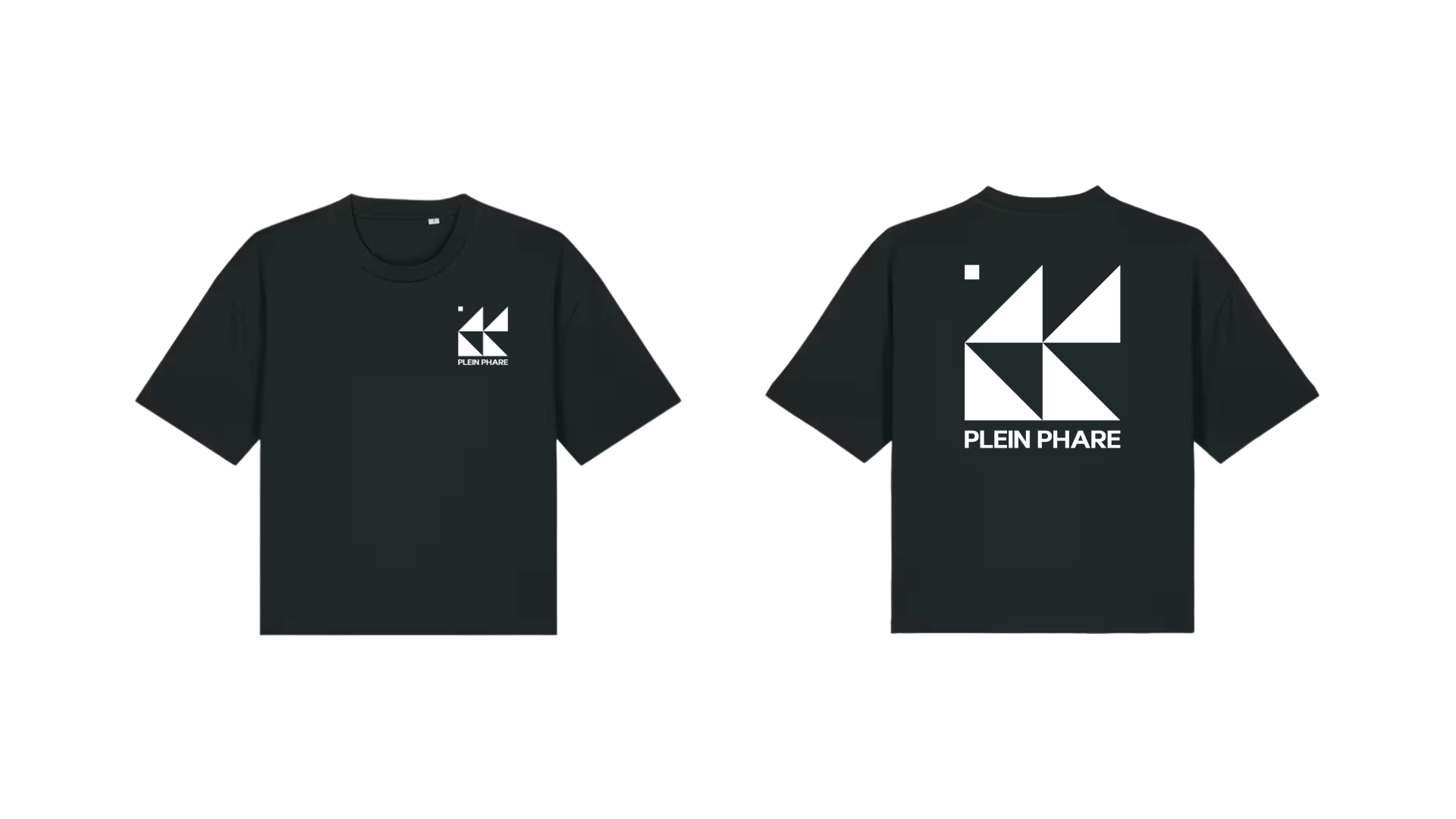 Crop Top black Plein Phare square logo