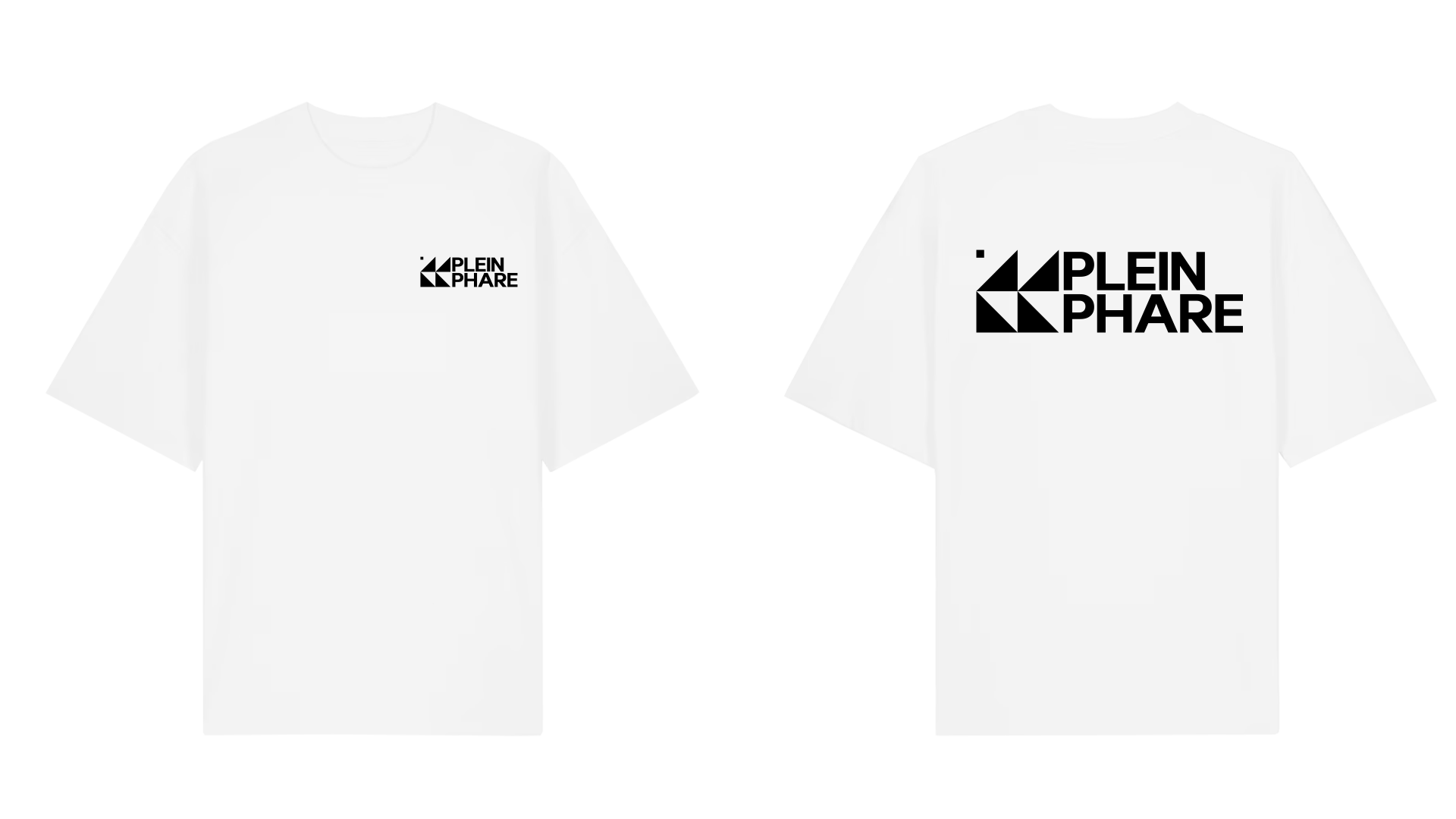 T-shirt Oversize unisex white Plein Phare long logo