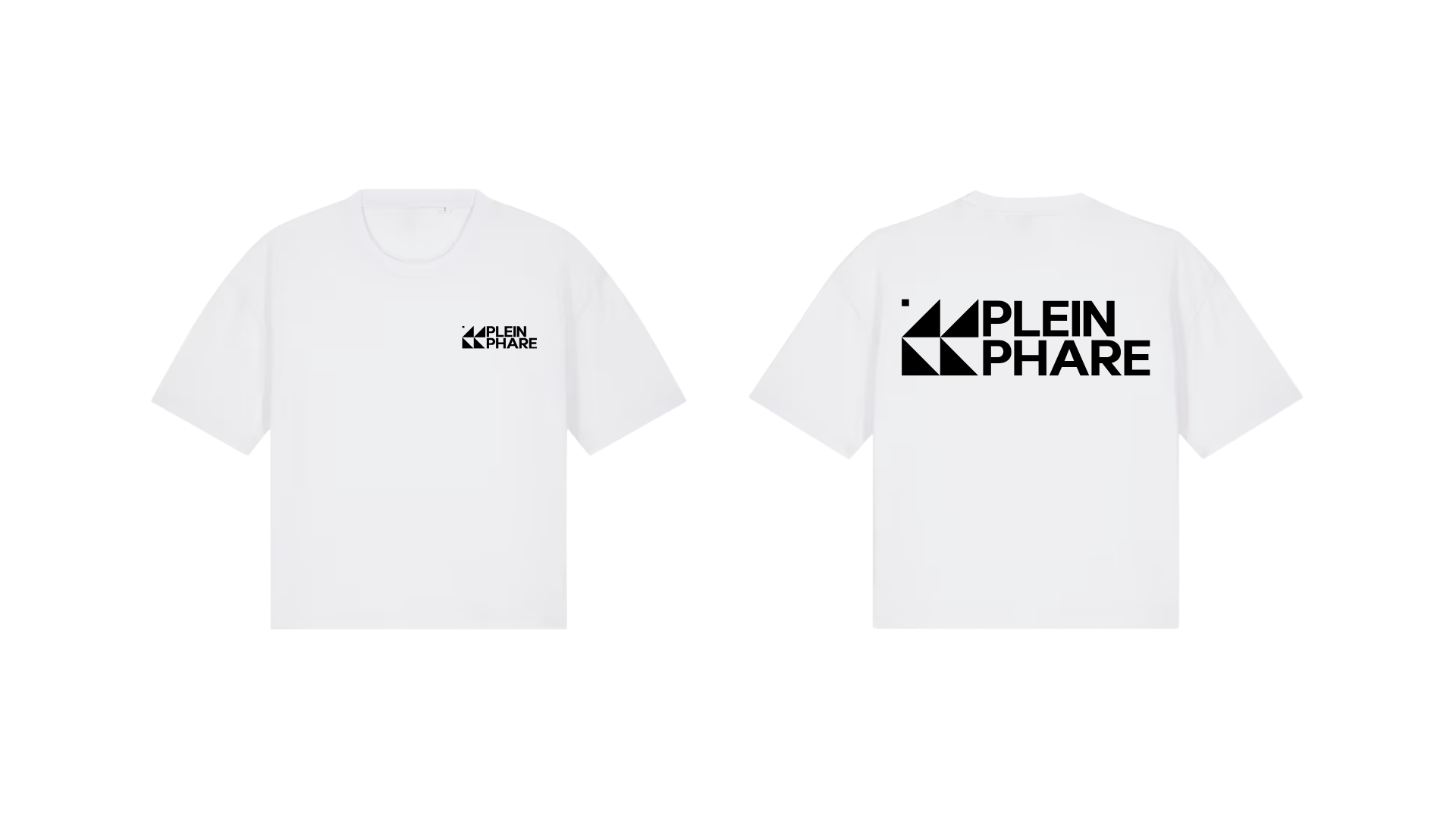 Crop Top white Plein Phare long logo