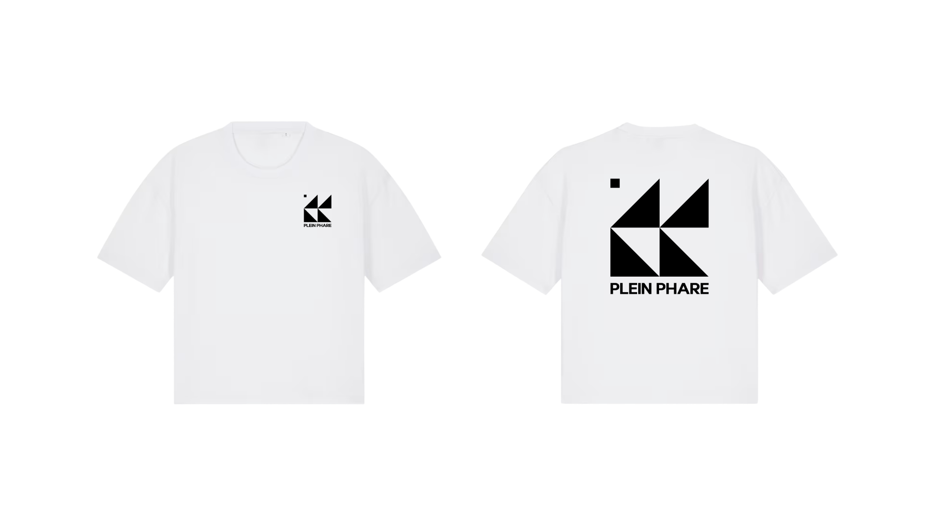Crop Top white Plein Phare square logo